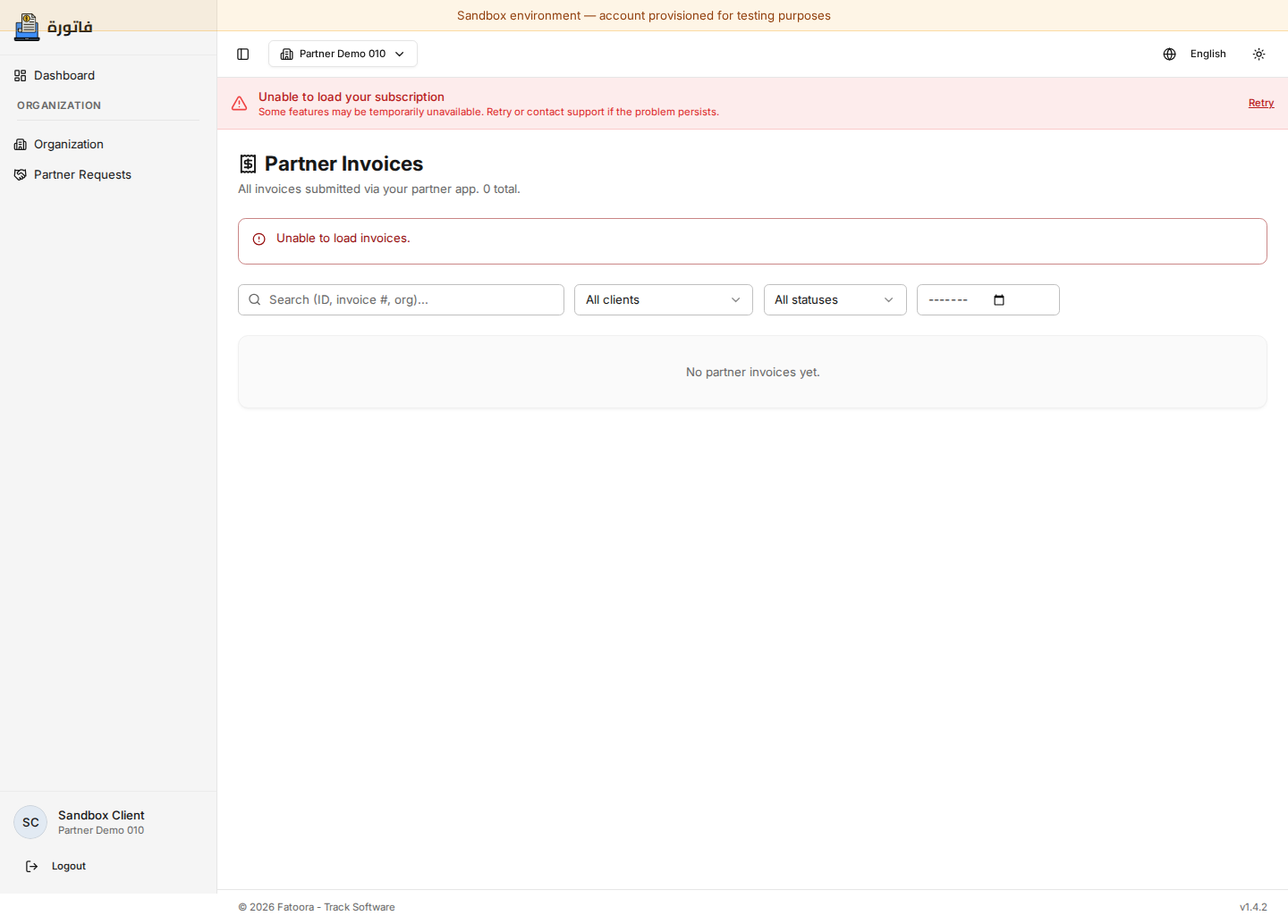 Factures traitées par le Partner