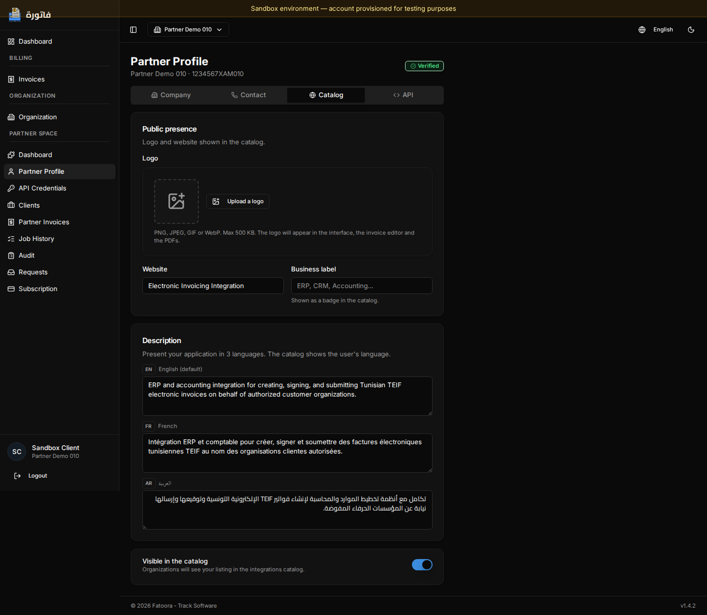Fiche publique du Partner