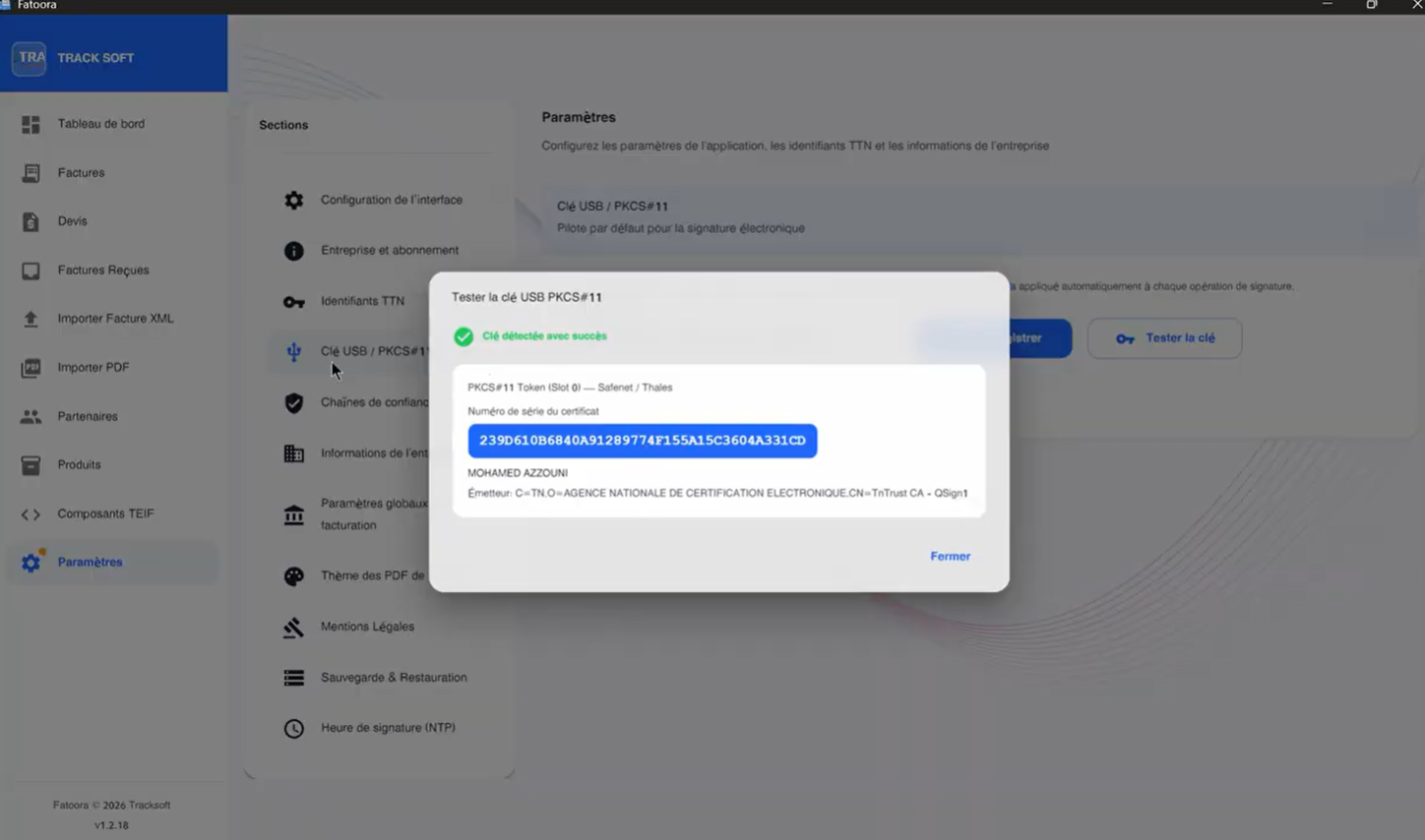 Détection token