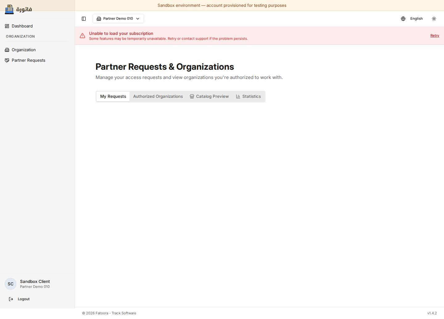 Demandes et organisations du Partner